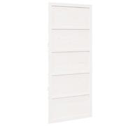 vidaXL Estropajo para puerta blanca, 90 x 208 cm, pino macizo