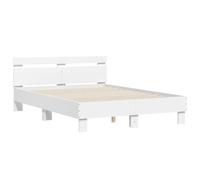 Estructura Cama Con Cabecero Madera Ingeniería Blanco 120x190cm Vidaxl