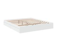 vidaXL Estructura Cama con cajones Madera ingeniería Blanca 180x200 cm