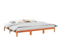 vidaXL Estructura Cama Familiar sin colchón marrón Encerado 240x200 cm, Cama Familiar, Marco de Cama, Base de Cama, Cama de tamaño Familiar
