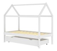 vidaXL Estructura cama niños con cajón madera pino blanco 80x160 cm