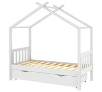 Estructura Cama Niños Con Cajón Madera Pino Blanco 80x160 Cm Vidaxl