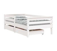 Estructura Cama Niños Con Cajones Madera Pino Blanco 70x140 Cm Vidaxl