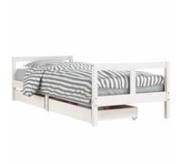vidaXL Estructura Cama niños con cajones Madera Pino Blanco 80x200 cm