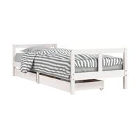 vidaXL Estructura Cama niños con cajones Madera Pino Blanco 80x200 cm
