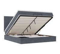 vidaXL Estructura cama otomana colchones terciopelo gris oscuro