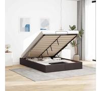 vidaXL Estructura Cama otomana sin colchón marrón Oscuro 140x190cm, Marco de Cama, Marco de Cama otomana, Marco de Cama con Almacenamiento Debajo de la Cama