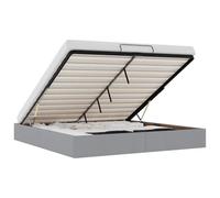 vidaXL Estructura Cama otomana sin colchón Tela Gris Claro 180x200cm, Marco de Cama, Marco de Cama otomana, Marco de Cama con Almacenamiento Debajo de la Cama