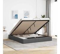 vidaXL Estructura Cama otomana sin colchón Tela Gris Oscuro 180x200cm, Marco de Cama, Marco de Cama otomana, Marco de Cama con Almacenamiento Debajo de la Cama