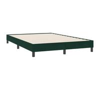 vidaXL Estructura Cama sin colchón Terciopelo Verde Oscuro 140x220 cm, Cama, Base de la Cama, Cama de Terciopelo, Muebles de Dormitorio, Cama Doble