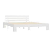 vidaXL Estructura Cama Somier Mobiliario Casa Clásica Práctica Cómoda Moderna Robusta y Duradera Sin Colchón Blanca 180x200cm Madera Maciza Pino