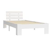 Estructura de cama de madera maciza de pino blanco 100x200 cm