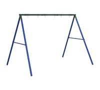 vidaXL Estructura Columpio Exterior y 6 Ganchos para Colgar acero Azul, Estructura de Columpio de jardín, Soporte de Columpio con Marco en A, Estructura de Columpio de Metal Resistente