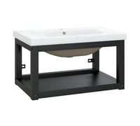vidaXL Estructura de baño con lavabo incorporado hierro negro