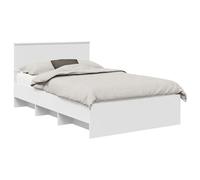 vidaXL Estructura de Cama 120 x 123 cm Madera de ingeniería, Marco de Cama Rectangular de Madera, Muebles Modernos para Dormitorio, soluciones de sueño duraderas, diseño Minimalista para decoración u
