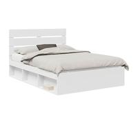 vidaXL Estructura de Cama 140 x 200 cm Madera de Pino Macizo, Cama Moderna, diseño Rectangular, Marco de Madera de Pino, Dormitorio Minimalista, Estructura Resistente, cómoda Plataforma de sueño
