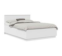 vidaXL Estructura de cama 150x200 cm madera de ingeniería diseño rectangular con puertos USB