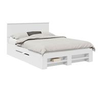 vidaXL Estructura de Cama 150 x 200 cm Madera de ingeniería, Muebles de Dormitorio, diseño Rectangular, Estilo Moderno, Materiales duraderos, para hogar contemporáneo, Organiza tu Espacio