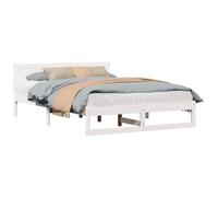 vidaXL Estructura de Cama 150 x 200 cm Madera de Pino Macizo | Hay mucho espacio para tus cosas, Hecha de madera maciza, es muy robusta,