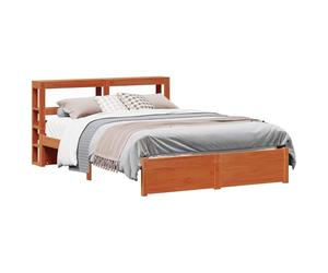 vidaXL Estructura de Cama 2 pcs Marrón Cera Madera de Pino Macizo, Cama Moderna de Madera Rectangular, sólida de Pino, cómoda y Elegante para un sueño reparador