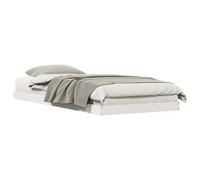 Marco de Cama Minimalista Blanca de vidaXL 90 X 220 cm Duradero de Pino Macizo Amplio Almacenamiento Acabado Mate Diseño Compacto Uso Interior Dormitorio o Cuarto de Invitados Muebles pa