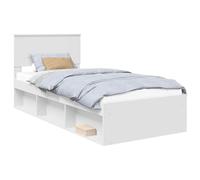 vidaXL Estructura de Cama 75 x 190 cm Madera de ingeniería, Dormitorio Moderno, Diseño Rectangular con Materiales Duraderos para una Decoración del Hogar Estilosa y Funcional, para Cualquier Espacio