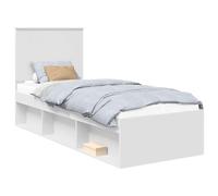 vidaXL Estructura de Cama 75 x 190 cm Madera de Pino Macizo, Iluminación Moderna Rectangular, Muebles Elegantes, decoración Elegante, Ropa de Cama cómoda