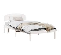 vidaXL Estructura de Cama 80 x 200 cm Madera de Pino Macizo, Cama de Madera de Pino Moderna, con Cabecero, Fácil Montaje, Muebles Minimalistas para Tu Dormitorio
