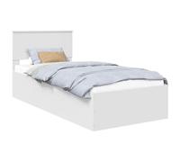 vidaXL Estructura de Cama 90 x 200 cm Madera de ingeniería, Cama Moderna Elegante, Madera Resistente, Base listonada con Estilo, diseño Minimalista, Dormitorio