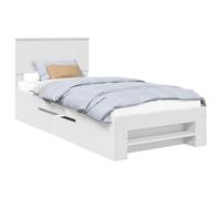 vidaXL Estructura de Cama 90 x 200 cm Madera de ingeniería, Muebles de Dormitorio, diseño Rectangular, Estilo Moderno, Materiales duraderos, para hogar contemporáneo, Organiza tu Espacio