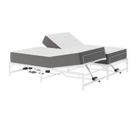 vidaXL Estructura de Cama Ajustable Eléctrica Blanco 90 x 213 cm Acero