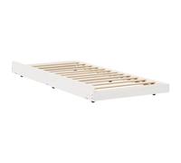 vidaXL Estructura de Cama Blanca Madera de Pino 90 x 190 cm Simple