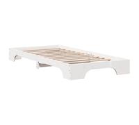 vidaXL Estructura de Cama Blanca Madera de Pino Macizo 90 x 190 cm
