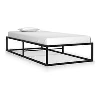 vidaXL Estructura de Cama Casa Dormitorio Habitación Robusta Duradera Mobiliario Cómodo Moderna Individual de Metal Negro 100x200 cm