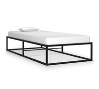 vidaXL Estructura de Cama Casa Dormitorio Habitación Robusta Duradera Mobiliario Cómodo Moderna Individual de Metal Negro 100x200 cm