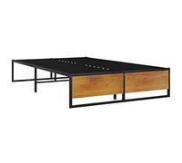 vidaXL Estructura de Cama Casa Dormitorio Robusta Duradera Muebles Mobiliario Cómodo Moderna Matrimonial Doble de Metal Negro 120x200 cm