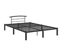 vidaXL Estructura de Cama Casa Robusta Duradera Mobiliario Dormitorio Cómodo Moderna Individual para Jóvenes de Metal Negro 120x200 cm