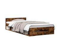 vidaXL Estructura de Cama con Almacenamiento Roble Ahumado 80 x 200 cm,