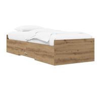 vidaXL Estructura de Cama con Almacenamiento Roble Artisan 80 x 200 cm