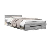 vidaXL Estructura de Cama con Almacenamiento Sonoma Gris 80 x 200 cm,