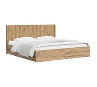 vidaXL Estructura de Cama con Almacenamiento y cabecero Artisan Oak