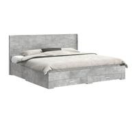 vidaXL Estructura de Cama con Almacenamiento y cabecero Gris Hormigón