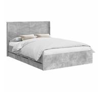 vidaXL Estructura de Cama con Almacenamiento y cabecero Gris Hormigón