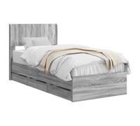 vidaXL Estructura de Cama con Almacenamiento y cabecero Gris Sonoma