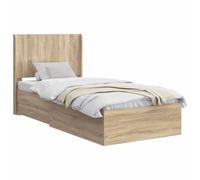 vidaXL Estructura de Cama con Almacenamiento y cabecero Roble Sonoma