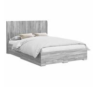 vidaXL Estructura de Cama con Almacenamiento y cabecero Sonoma Gris