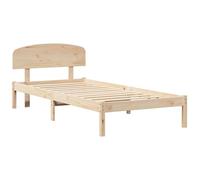 vidaXL Estructura de cama con cabecero de 80 x 200 cm, madera maciza de pino