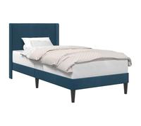 vidaXL Estructura de Cama con cabecera Azul 80 x 200 cm Terciopelo, Dormitorio Elegante, Marco de Cama Moderno, tapicería de Terciopelo Duradera, Muebles cómodos, soluciones Chic para Interiores