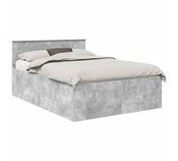 vidaXL Estructura de Cama con cabecera Gris Concreto 160 x 200 cm, Dormitorio, Rectangular, Muebles y Accesorios Modernos y duraderos para una Vida Minimalista, Elegante y Funcional