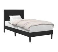 vidaXL Estructura de Cama con cabecera Negro 100 x 200 cm Terciopelo, Dormitorio Elegante, Marco de Cama Moderno, tapicería de Terciopelo Duradera, Muebles cómodos, soluciones Chic para Interiores
